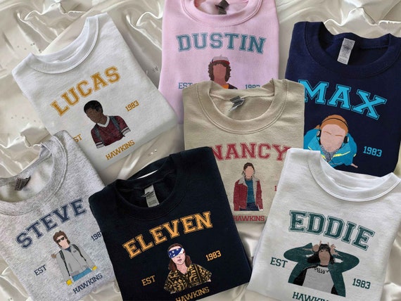 Stranger Characters All Team Sweatshirt, Stranger Things SS4 Shirt, Steve, Max, Eleven, Eddie, Steve Shirt, ST SS4 Merch,