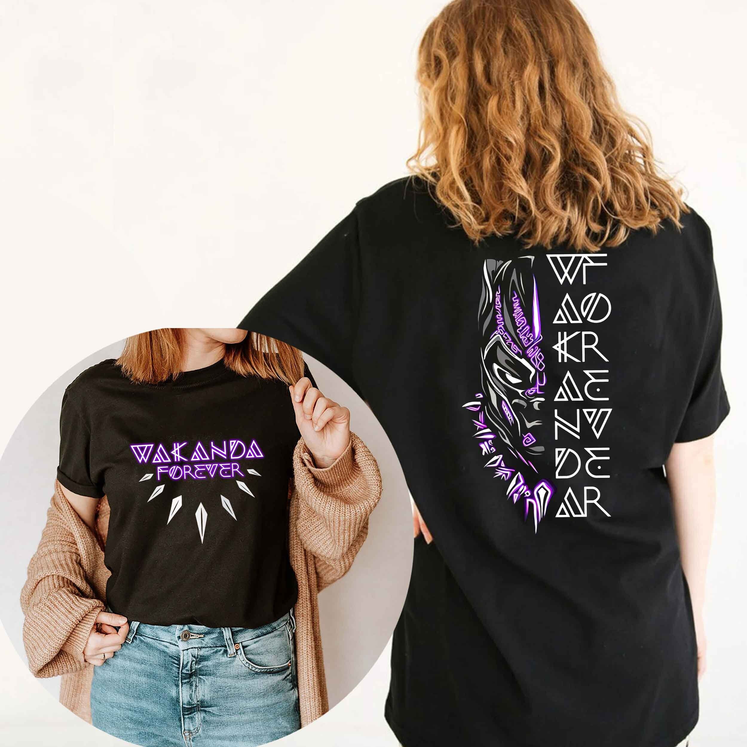 Discover Wakanda Forever Double Sided Shirt, Black Panther Shirt