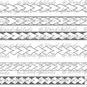 May include: A repeating pattern of black and white geometric shapes. The pattern is made up of diamonds and arrows. The text "@Island Aptitude" is repeated throughout the image.