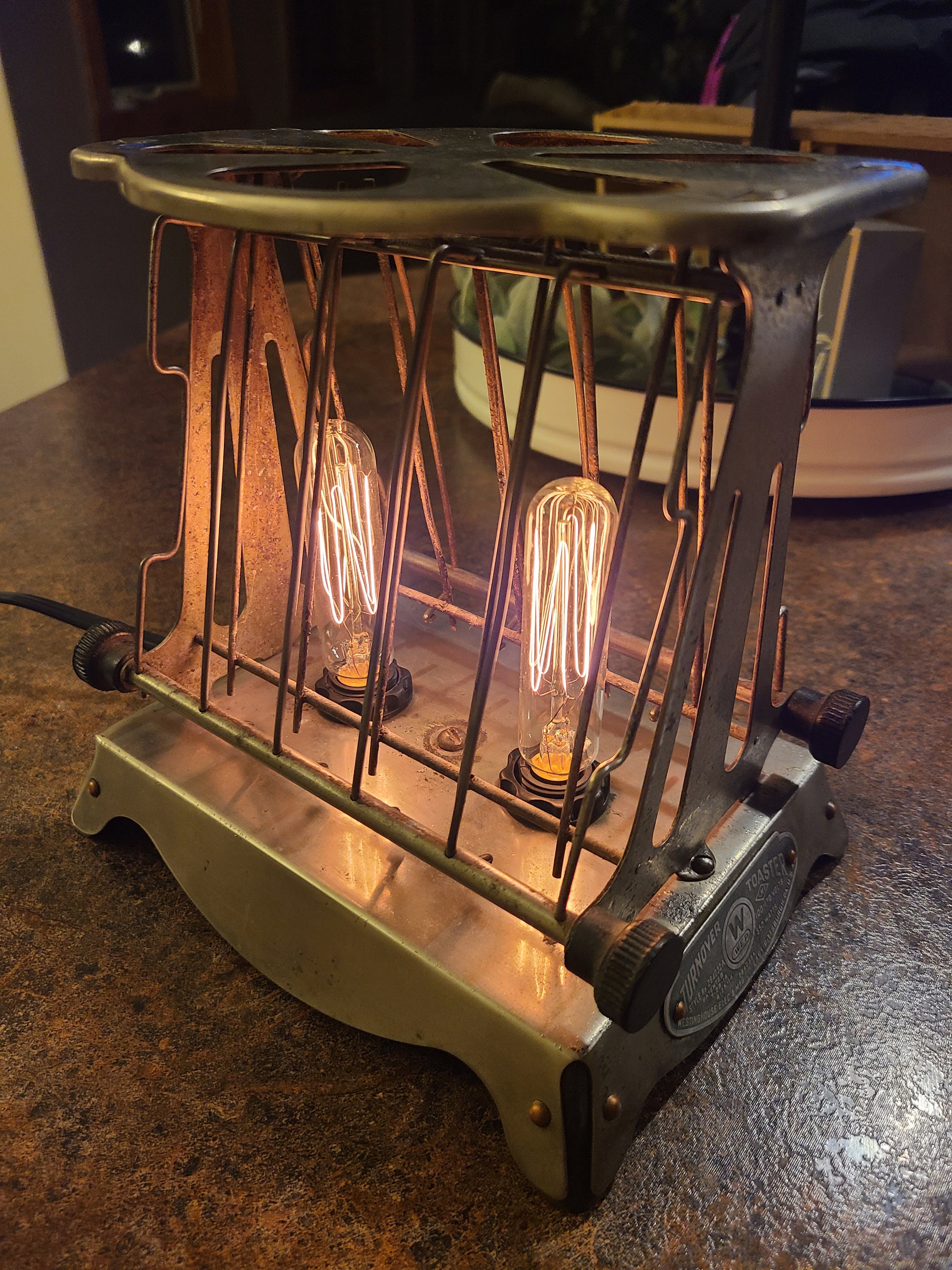 Vintage Toaster Desk Lamp Etsy