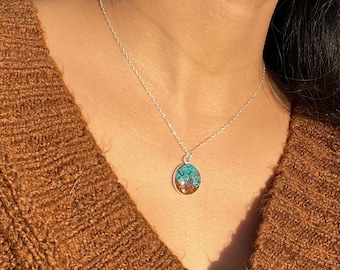 Southern UTAH Signature Red Sand Inlay Turquoise Charm Necklace - Made in UTAH! St. George Red Sand