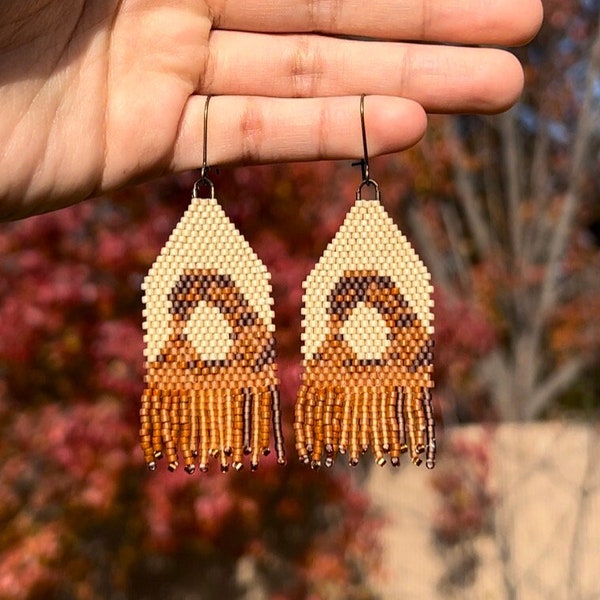 Arches Earrings National Park Statement Handmade Earrings - Delicate Arch - Beaded Portrait Earrings Southwestern Earrings - Made in UTAH