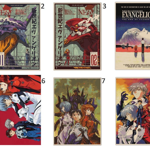 Neon Genesis Evangelion Posters| High Quality Laminate Embossed | Anime Posters | Rei Posters| Asuka Posters | EVA Unit 1 | Angels Evangelio