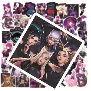 K/DA Stickers | Set of 100 | Waterproof Vinyl Stickers | KDA Stickers |  League of Legends Stickers | LOL Stickers | Arcane Stickers