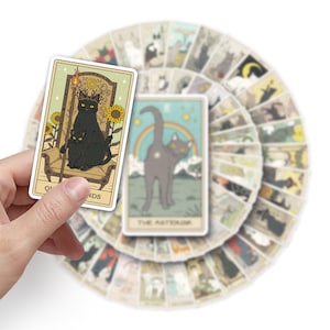 Stickers pour cartes de tarot | Autocollants psychiques | Lot de 100 | LIVRAISON LE MÊME JOUR ! | Stickers pour téléphone | Autocollants pour bouteilles d'eau | Sticker pour ordinateur portable