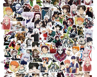 Mixed Anime Sticker Pack | Set of 100 | Waterproof Vinyl Stickers | Anime Stickers | Top Anime Stickers