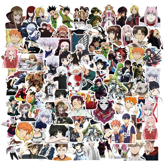 200pcs Anime Stickers Mixed Pack Anime Stickers Anime Sticker Pack Anime  Merch Anime Room Decor