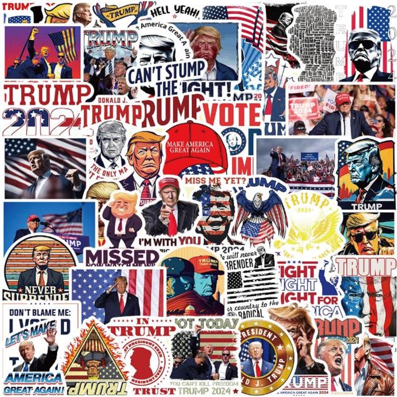 TRUMP Stickers | President Stickers | Set of 50| SAME Day SHIPPING ...