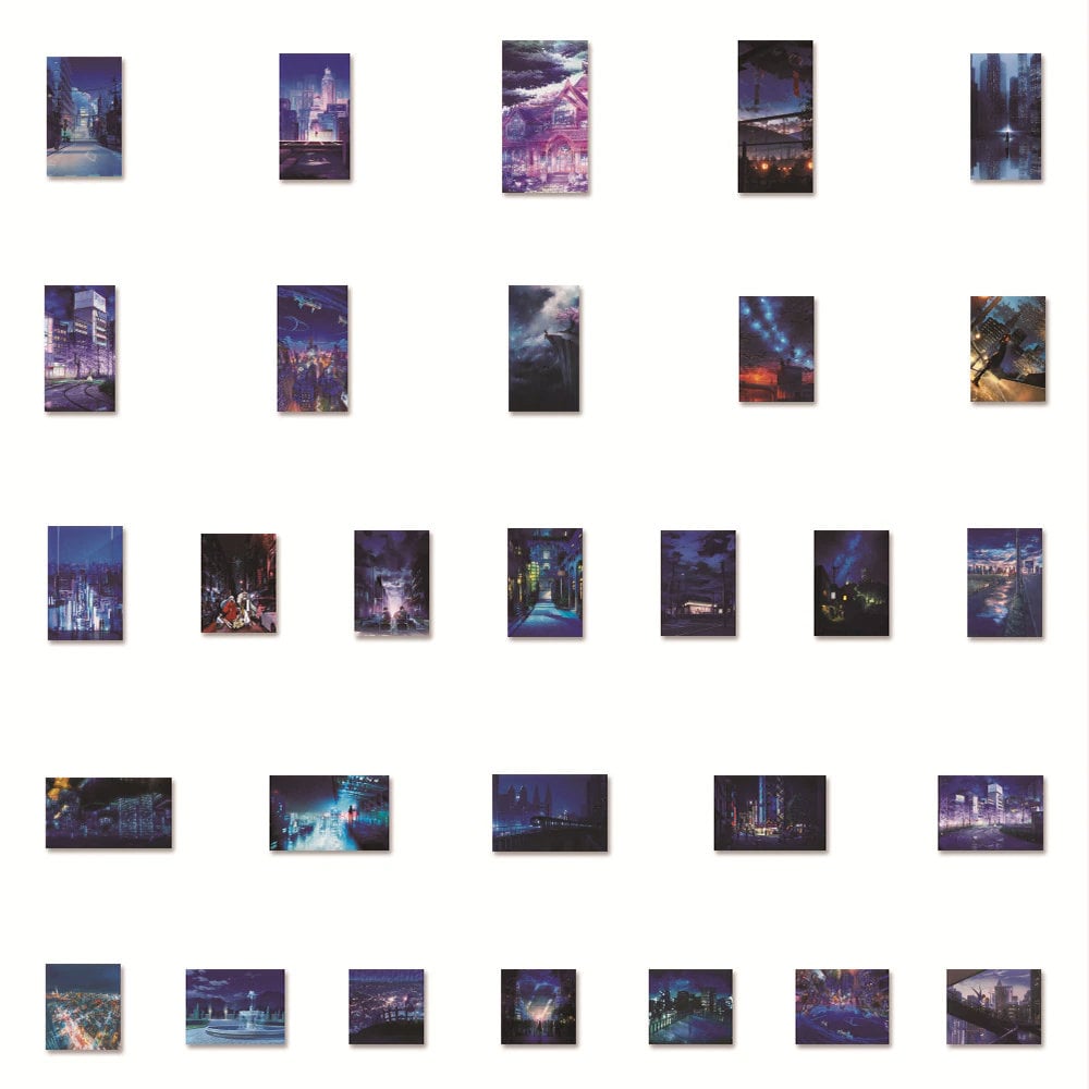 Midnight Stickers Set of 50 Stickers Night Stickers SAME - Etsy