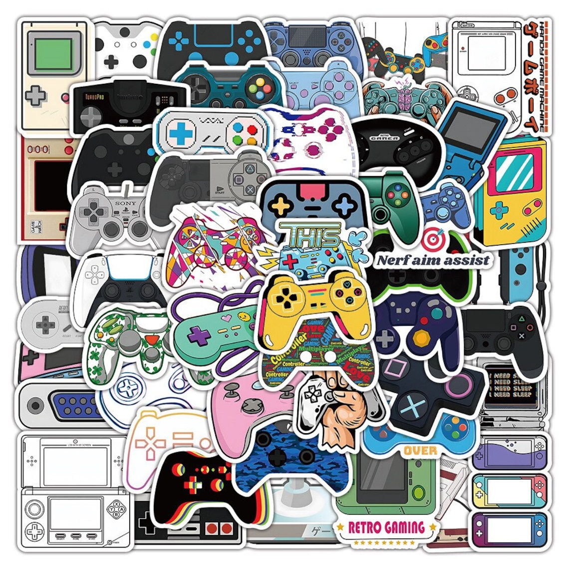 Retro Gaming Stickers | Gameboy Stickers | Set of 50 | SAME Day ...