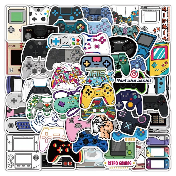 Retro Gaming Stickers | Gameboy Stickers | Set of 50 | SAME day SHIPPING! | Phone Stickers | Waterbottle stickers | Laptop Sticker