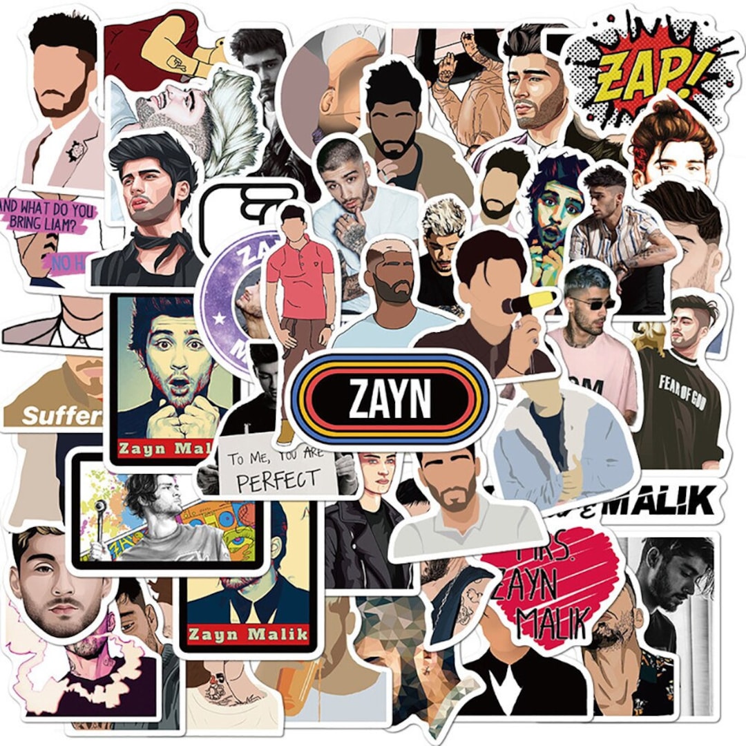 British Singer Zayn Malik Stickers | 1D Stickers | Set of 50 | Vinyl ...