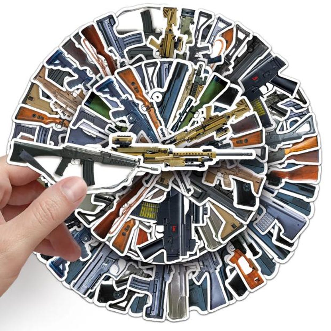 Gun Stickers | Weapon Stickers | Set of 50 | SAME Day SHIPPING! | Phone ...