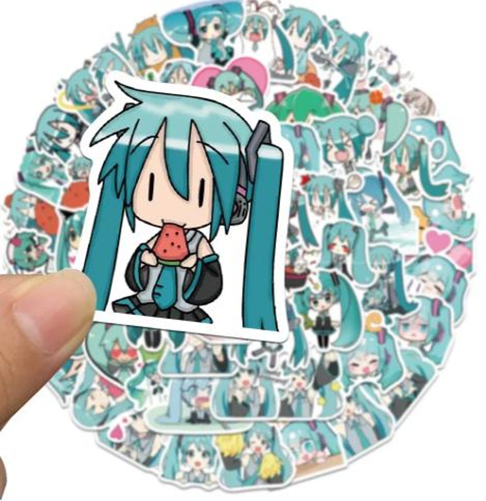 Miku Sorry Sticker Hatsune Miku Stickers | Set of 50 | Waterproof Vinyl Stickers | Anime ...