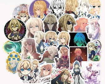 Violet Evergarden Stickers | Set of 100 | Waterproof Vinyl Stickers | Anime Stickers | Violet Stickers