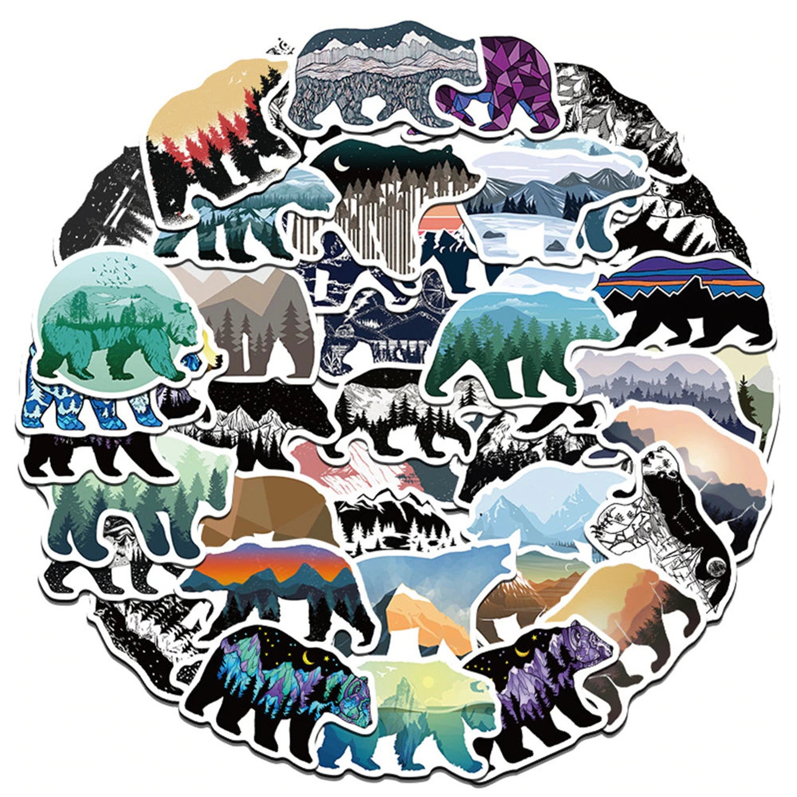 Grizzly Bear Stickers | Set of 100 | SAME Day SHIPPING! | Phone ...