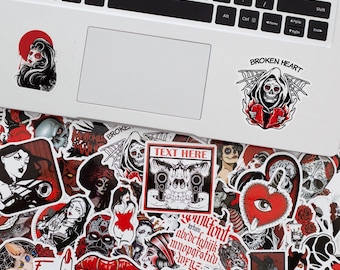 Gothic Stickers | Horror stickers | Set of 100 | SAME day SHIPPING! | Phone Stickers | Waterbottle stickers | Laptop Sticker