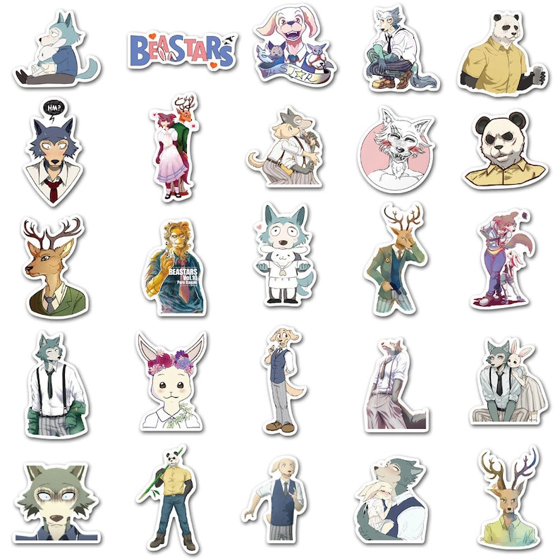 Beastars Stickers Set of 100 Waterproof Vinyl Stickers Etsy