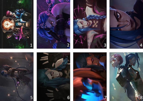 Arcane Posters | High Quality Laminate Embossed | Anime Posters|  League of Legends Posters| Violet Posters| Jinx Posters| Vi poster