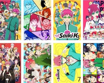 斉木楠雄のΨ難ポスター｜高品質ラミネートエンボス加工｜アニメポスター｜楠雄のΨ難ポスター｜心美のΨ難ポスター｜海堂のΨ難ポスター