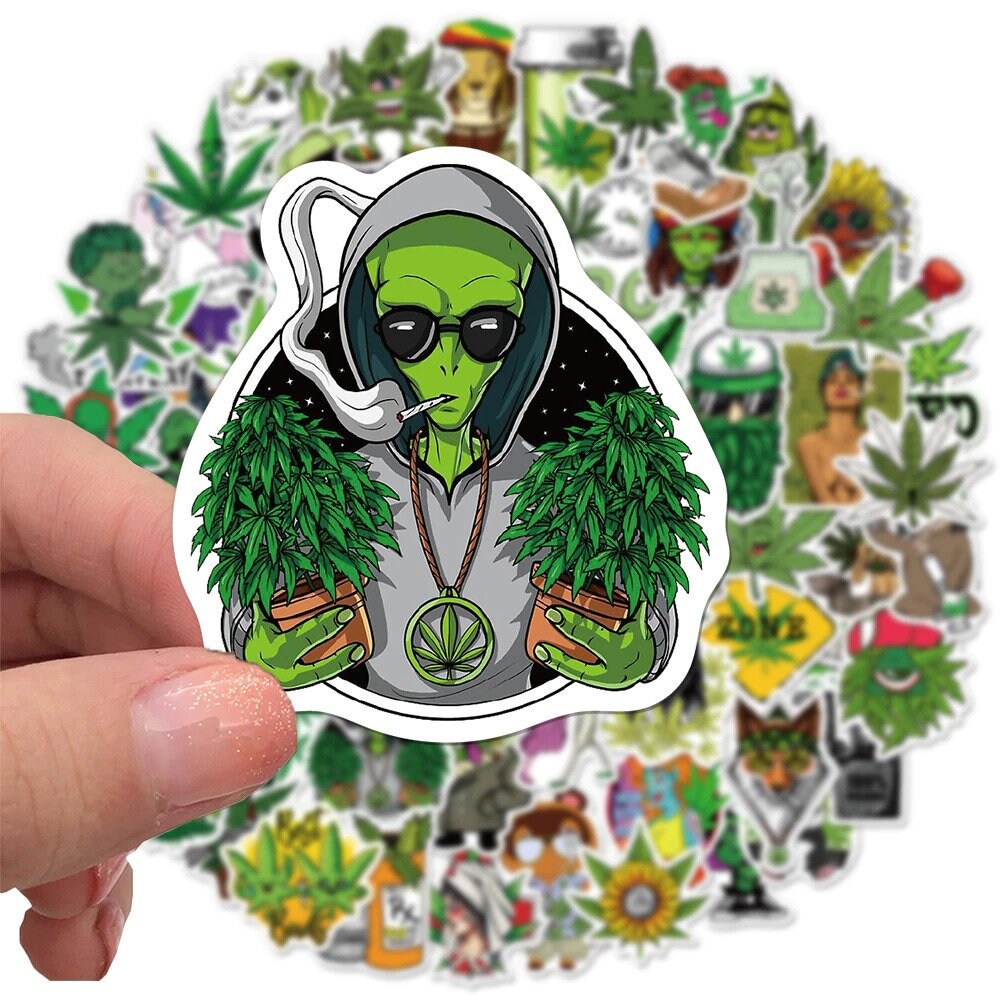 Weed Stickers | MJ Stickers | Set of 100 | SAME Day SHIPPING! Marijuana ...
