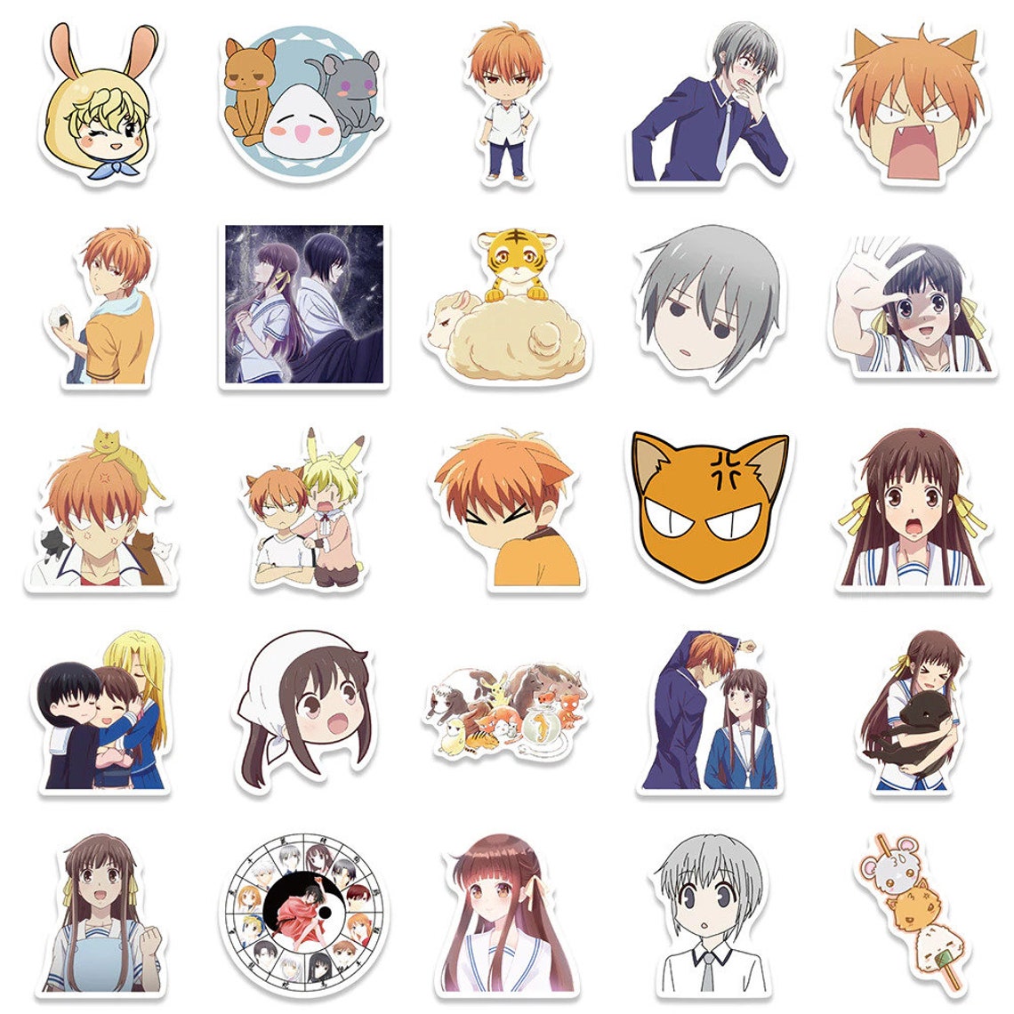 Fruits Basket Stickers Set of 100 Waterproof Vinyl Etsy