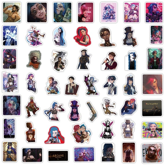 50 Autocollants Vinyle Jinx Et Vi - Imperméables Et Résistants - Pour Déco Laptop, Bouteille, Skate
