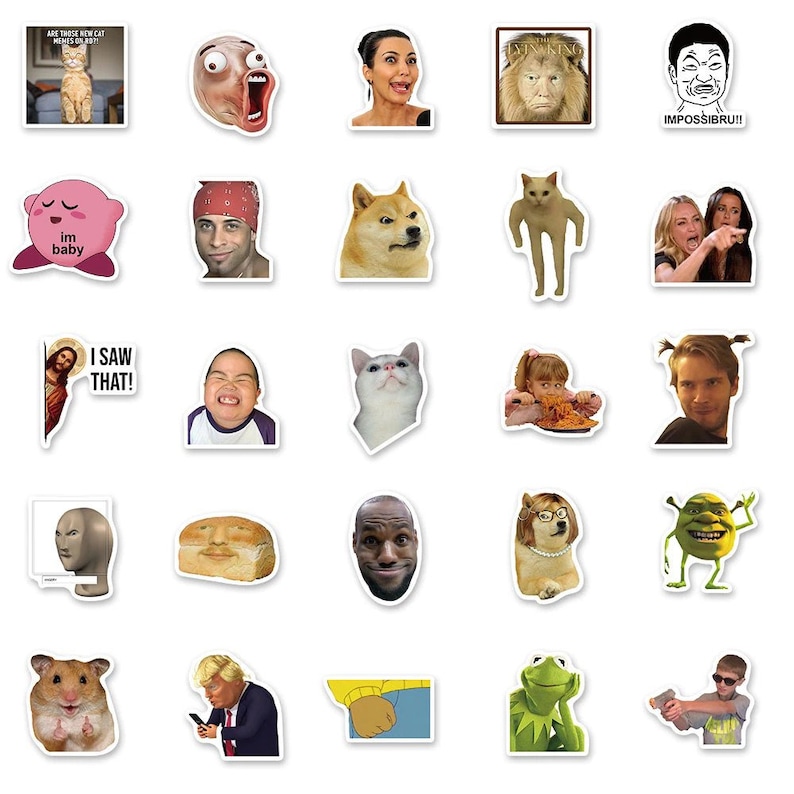 Meme Stickers | Set of 50 | SAME Day SHIPPING! | Phone Stickers ...