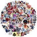 Neon Genesis Evangelion Stickers | Set of 100 | Waterproof Vinyl Stickers | Anime Stickers | Rei Stickers | Asuka Stickers