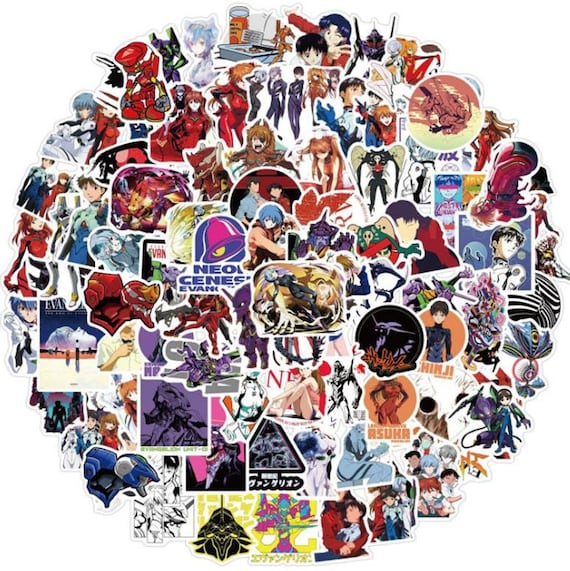 Neon Genesis Evangelion Stickers Set of 100 Waterproof - Etsy Neon Genesis Evangelion Stickers Set of 100 Waterproof - Etsy