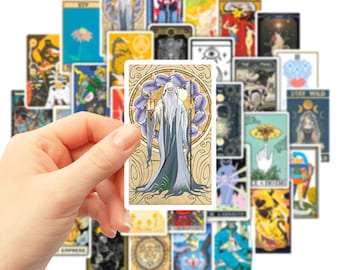 Tarot Card Stickers | Psychic stickers | Set of 100 | SAME day SHIPPING! | Phone Stickers | Waterbottle stickers | Laptop Sticker