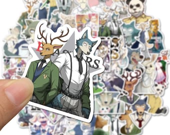 Beastars Stickers | Set of 100 | Waterproof Vinyl Stickers | Anime Stickers | Legoshi Stickers | Haru Stickers