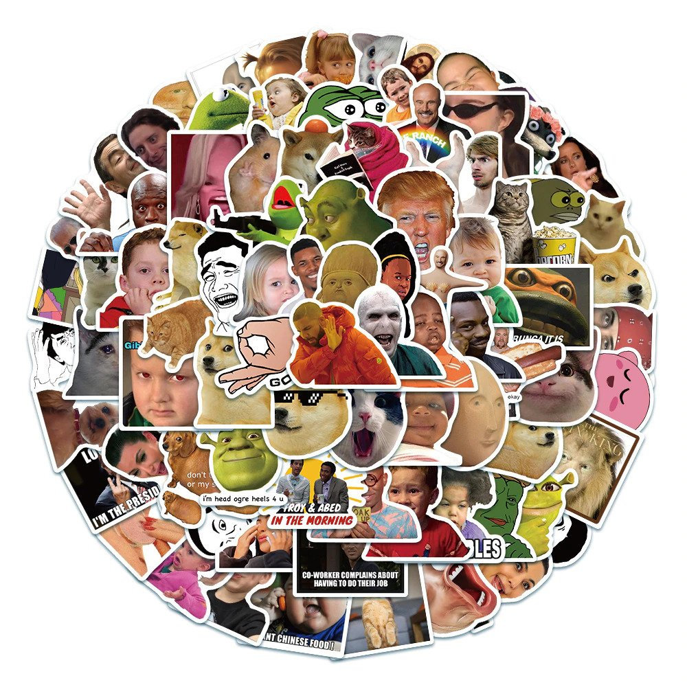Meme Stickers | Set of 50 | SAME Day SHIPPING! | Phone Stickers ...