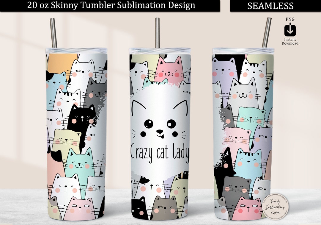 Smurf Cat 20 Oz Tumbler Wrap Graphic by Mockup Venue · Creative