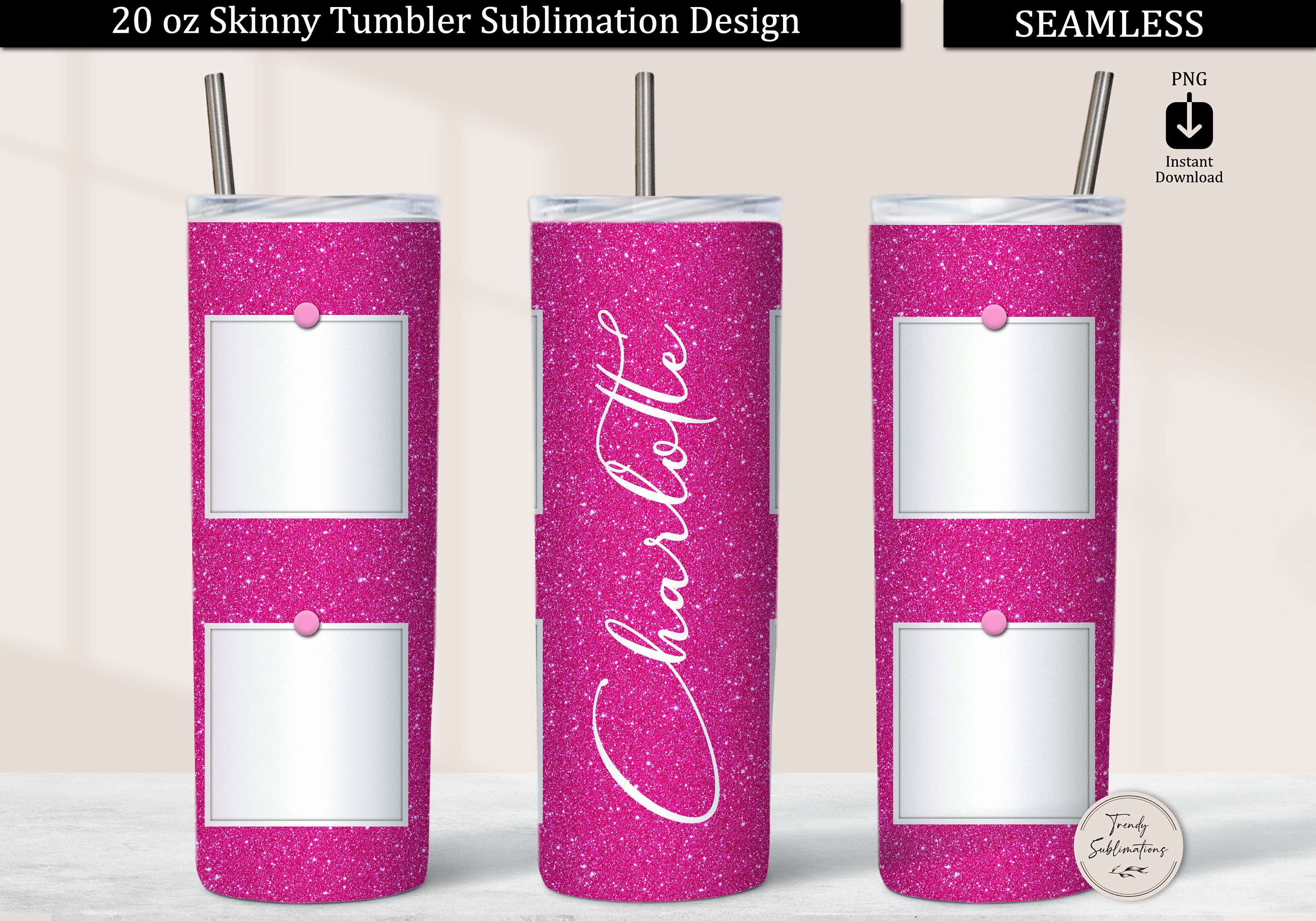 Stassi Quencher Tumbler - Hot Pink – Duo Studio Designs