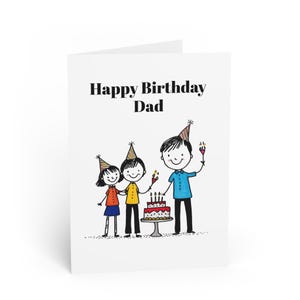 Cartes de voeux, joyeux anniversaire à papa - Le cadeau parfait pour la fête des pères, papeterie personnalisée, notes manuscrites, cartes pour une occasion spéciale,