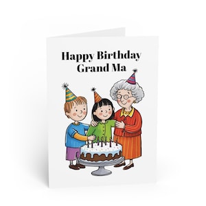 Biglietti di auguri - Buon compleanno nonna, biglietto di compleanno per la nonna, biglietto di auguri di compleanno per la nonna, biglietto di auguri di compleanno per la famiglia,