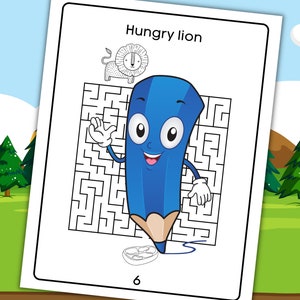 Maze Puzzle Book 70 Printable Maze Pages Challenging and Fun Suitable ...