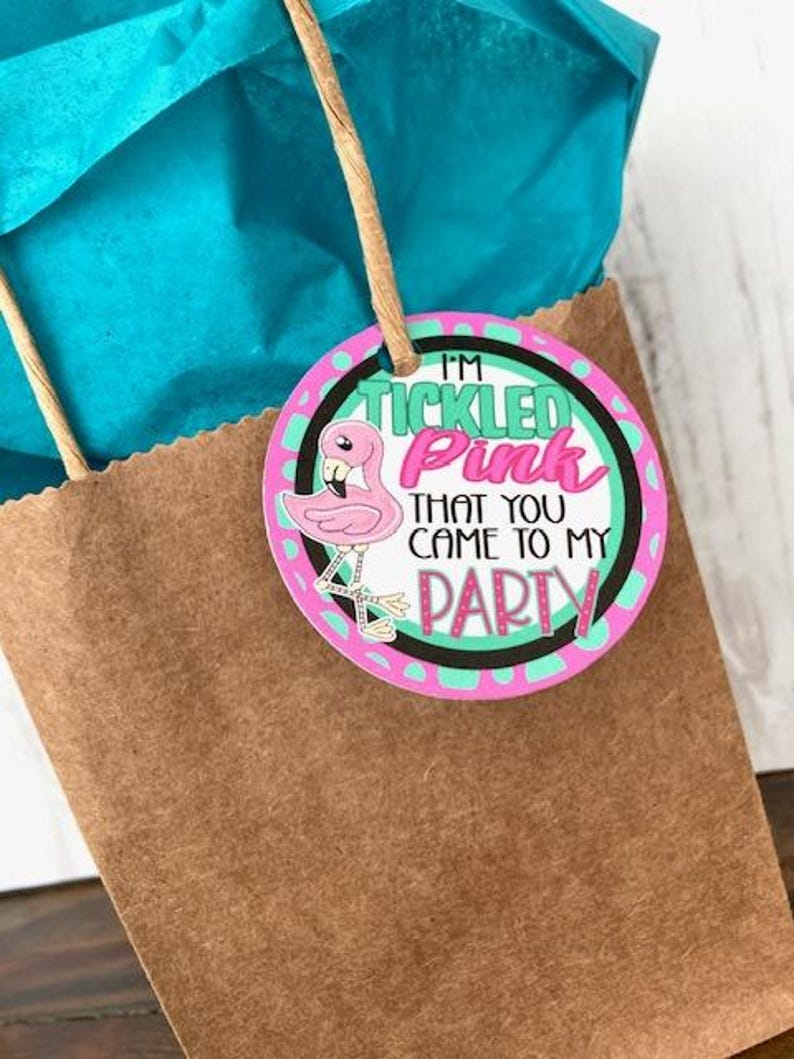 Flamingo Thank You Stickers - DIGITAL DOWNLOAD - Tickled Pink ...