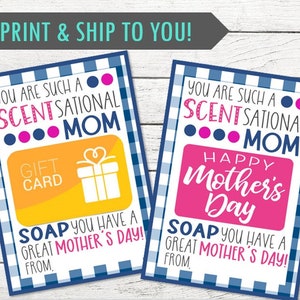 Leuk label voor Moederdag cadeaukaart - Fijne Moederdag! - Ideaal om uit te delen met een cadeaubon - GEDRUKT en verzonden - Personalisatie
