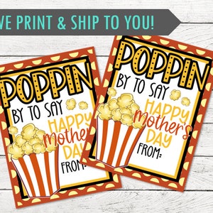 Leuk popcorncadeautje voor Moederdag - Fijne Moederdag! - Ideaal voor cadeauzakjes of om alleen uit te delen - PRINTED and Shipped - Personalisatie