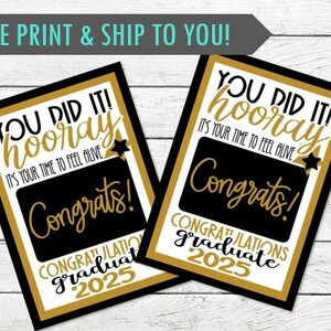 Superbe étiquette pour carte-cadeau de remise des diplômes - Bonne remise des diplômes ! - Idéal à distribuer avec des cartes-cadeaux - IMPRIMÉ et expédié - à personnaliser