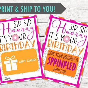 Tag bonito do cartão de presente de aniversário da filhós - feliz aniversario! - Ótimo para distribuir com cartões-presente - IMPRESSO e enviado - Personalização