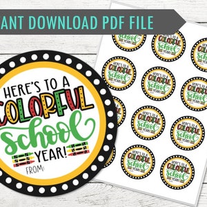 Cute Crayon Welcome Stickers - Back to School Crayon Theme - 1st Day of School! - DIGITAL - Personalization Available