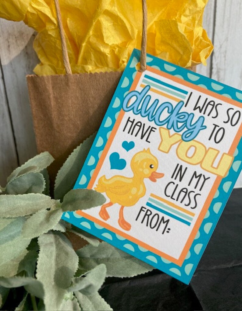 Cute Duck End of School Gift Tag - Happy Summer! - Great for Gift Bags ...