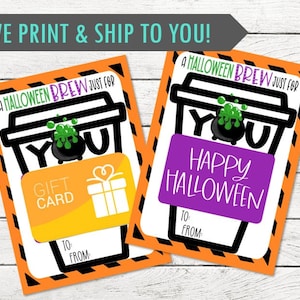 Niedlicher Halloween-Gebräuanhänger - Happy Halloween! - Ideal für Lehrer Geschenk oder Büro Geschenk - GEDRUCKT und versendet - Personalisierung verfügbar