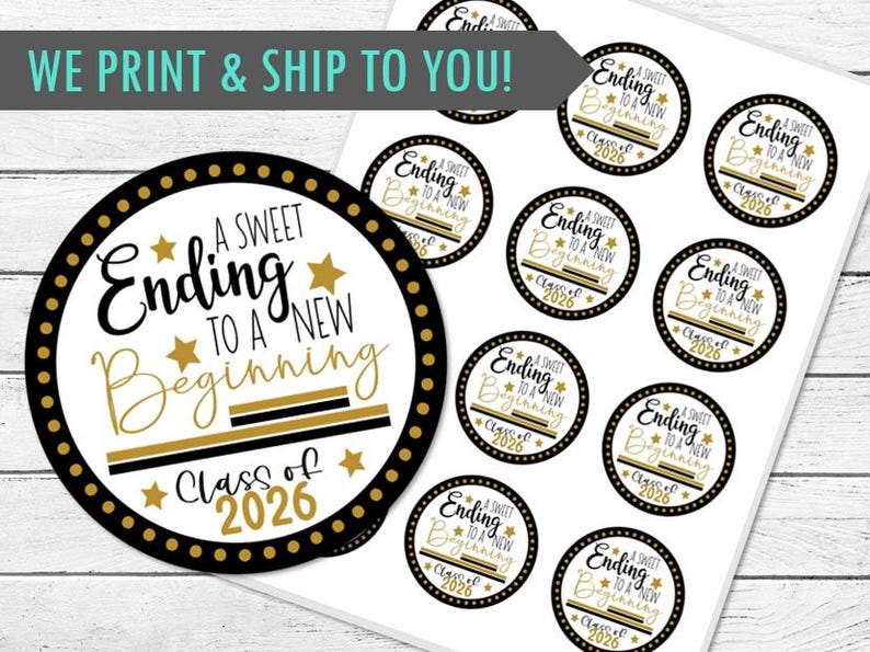 Awesome Sweet Ending Graduation Sticker Sheet - Happy Graduation ...