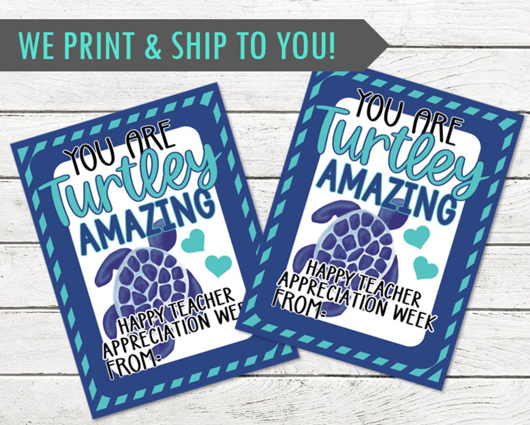 Cute Turtle Teacher Appreciation Gift Tag - Great Way to Celebrate All ...