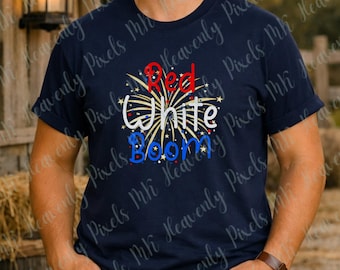 Camiseta roja, blanca y azul, regalo patriótico para él, camiseta del 4 de julio, camiseta patriótica roja, blanca y azul, camiseta divertida de verano para un amigo.