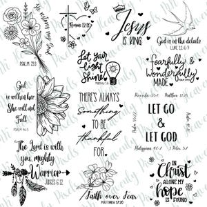 Christian Decals: "Led By Faith" PNG Digital Designs (Set 2)